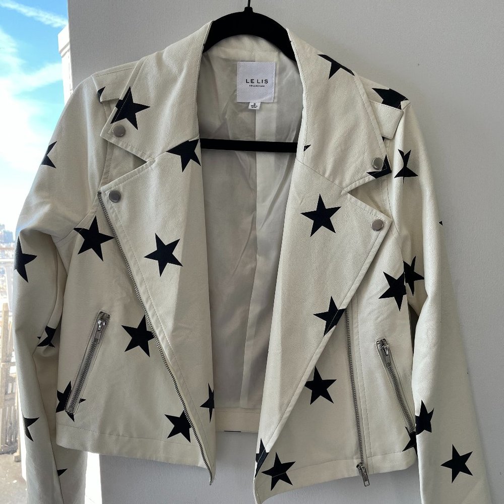 White Faux Leather Jacket